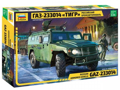 ZVEZDA 3668 1:35 Russian Armored Vehicle GAZ-233014 'Tiger' Plastic Mo
