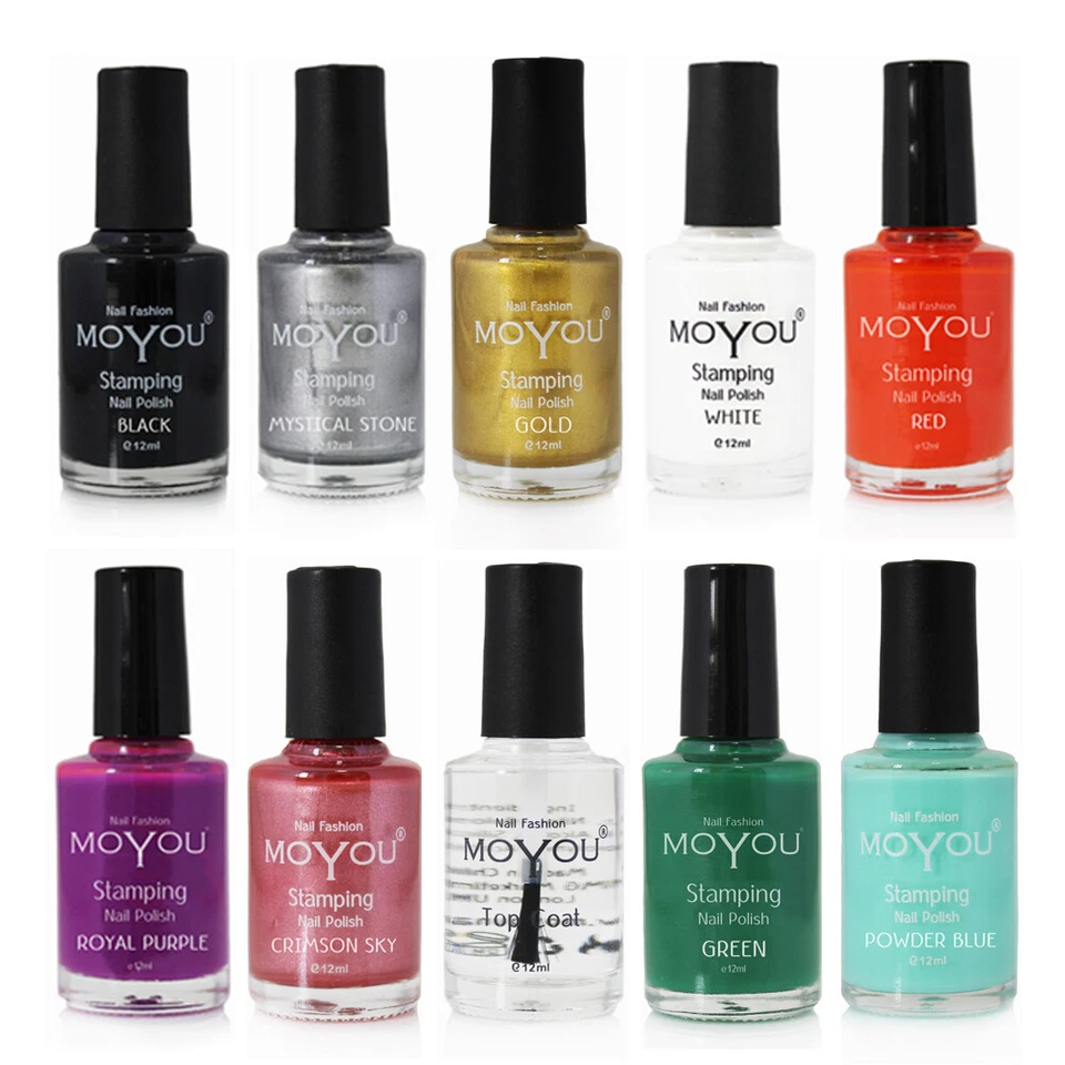 3 x Special Christmas Stamping Nail Polish MoYou Nail Art Fashion 12ml