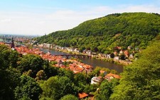 Landscape germany cityscape heidelberg hills river Custom Gaming Mat Desk