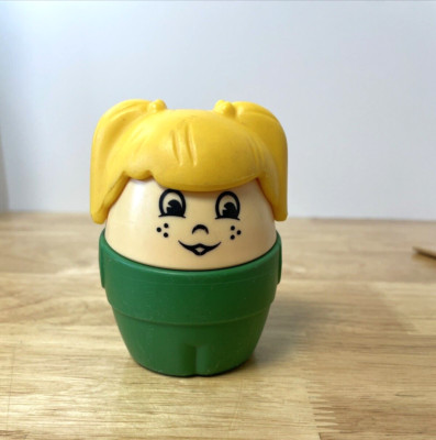 Step 2 Toddle Tots Blonde Little Girl Jumbo Chunky Figure 3.5'' Toy Vtg 90s