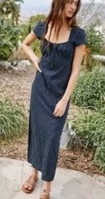 New Free People Small Natalya Midi dress Blue