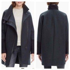 Madewell City Grid Wool Color Block Coat