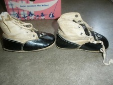 Antique Baby Shoes Blue  White 40's