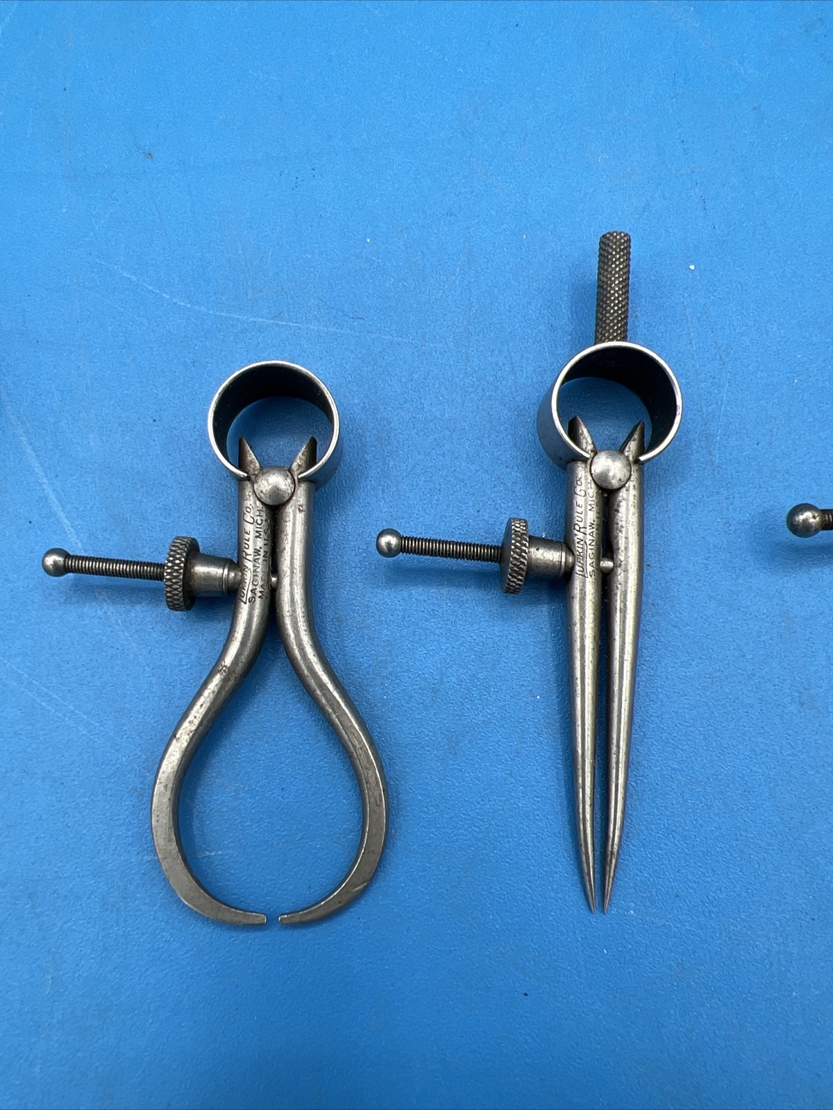 Lufkin Rule Co LOT 5pc Calipers Dividers Inside Machinist Woodworking