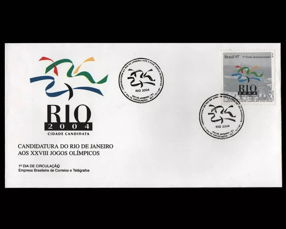 Candidato Río Janeiro XXVIII Juegos Olímpicos Mi 2734 Sn 2613 Yt 2308 Brasil 1997 Foto 2 de 4