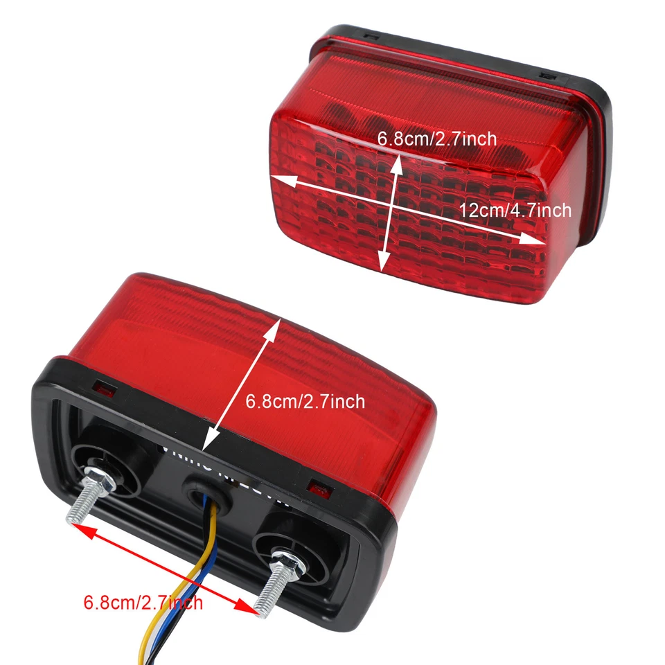 LED Tail light for Yamaha viking bruin wolverine 660 450 350 400 Red AUS - image 3 of 4