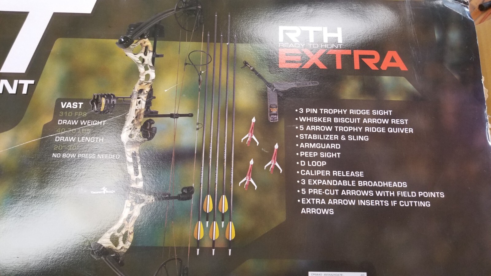 BEAR ARCHERY Vast RTH Extra Compound Bow Kit 4070lbs AVO4A2XOA7R