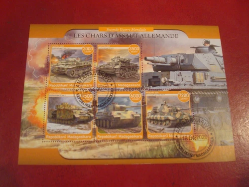MADAGASCAR - 2020 TANKS VIII - MINISHEET - UNMOUNTED USED MINIATURE SHEET