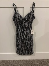 Windsor homecoming dress, black and silver sequence, new with tags, never worn.