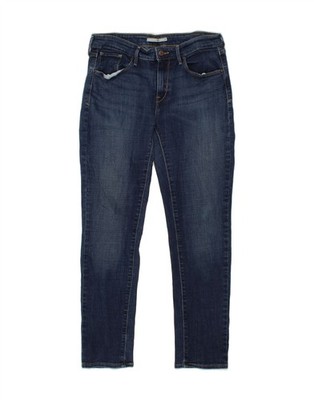 Levi's Damen Mid Rise Skinny Jeans W30 L29 Navy Blau Baumwolle CD01