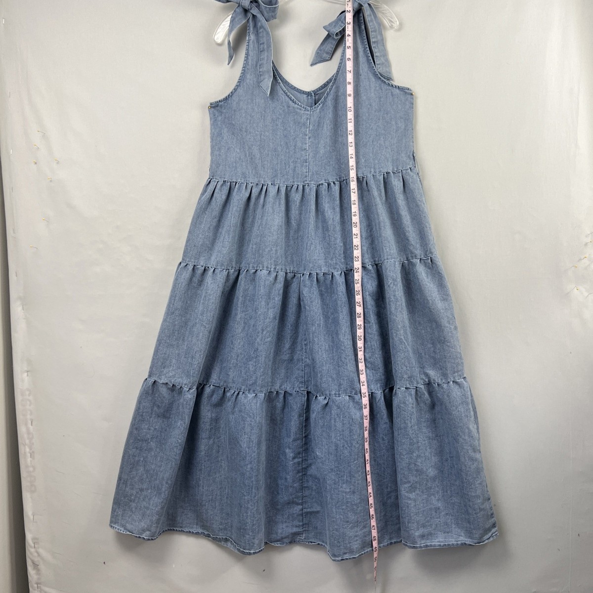 Given Kale Denim Dress Medium Blue Maxi Tiered Sleeveless Western Boho Cowgirl | eBay Given Kale Denim Dress Medium Blue Maxi Tiered Sleeveless Western Boho Cowgirl | eBay