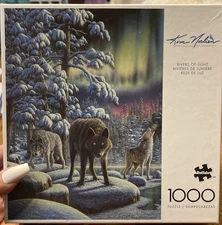 Kim Norlien Jigsaw Puzzle rivers of light wolves 1000 pc puzzle New