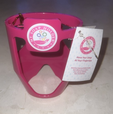 #ad My Soap Holder Pink Hanging Bottle Dispenser Body Wash Shampoo Conditioner NEW $17.95