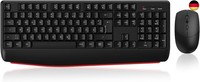 Cimetech Tastatur Maus Set Kabellos, 2.4G Ergonomische Funktastatur Mit Maus