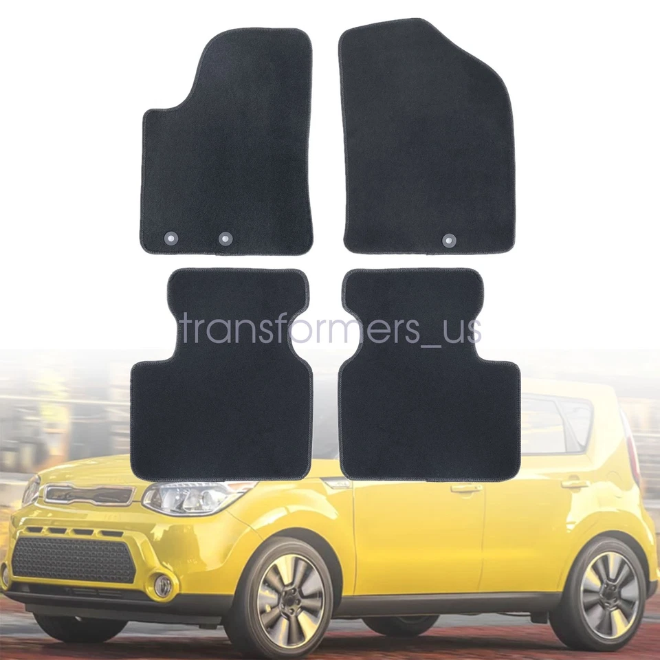 Alfombrillas delanteras y traseras negras para Kia Soul 2014 2015 2016 2017-2019 nuevas Foto 2 de 4
