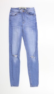 Denim & Co. Damen Blue Denim Skinny Jeans Größe 8 L26 in