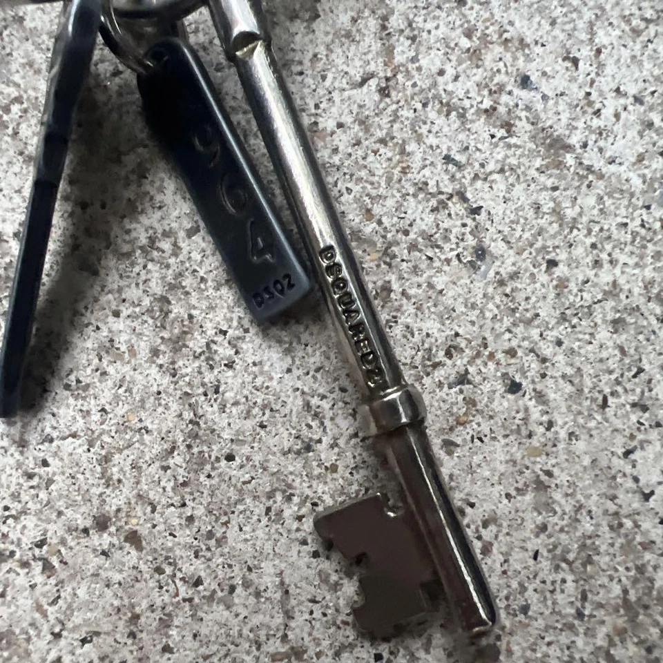 DSQUARED 2 Belt Keychain Silver Wallet accessories men’s vintage antique - Image 4 of 4