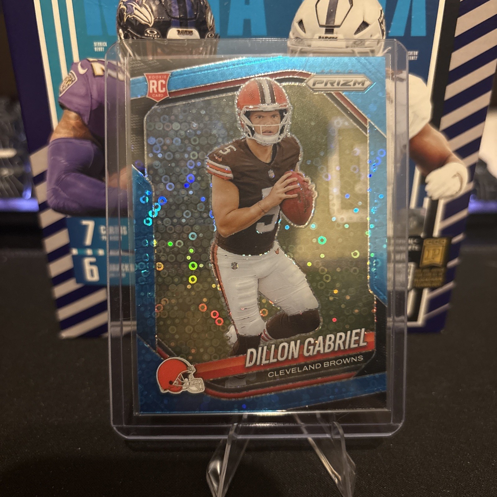 2025 Panini Prizm - Dillon Gabriel Blue No Huddle Prizm Rookie /125 SP (RC) #372