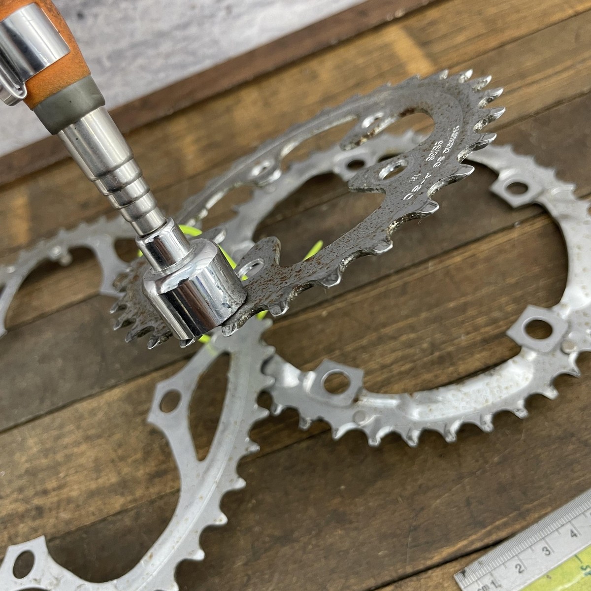 Shimano SG 8 Speed Chainrings Set 130 52/42/30T Triple Vintage