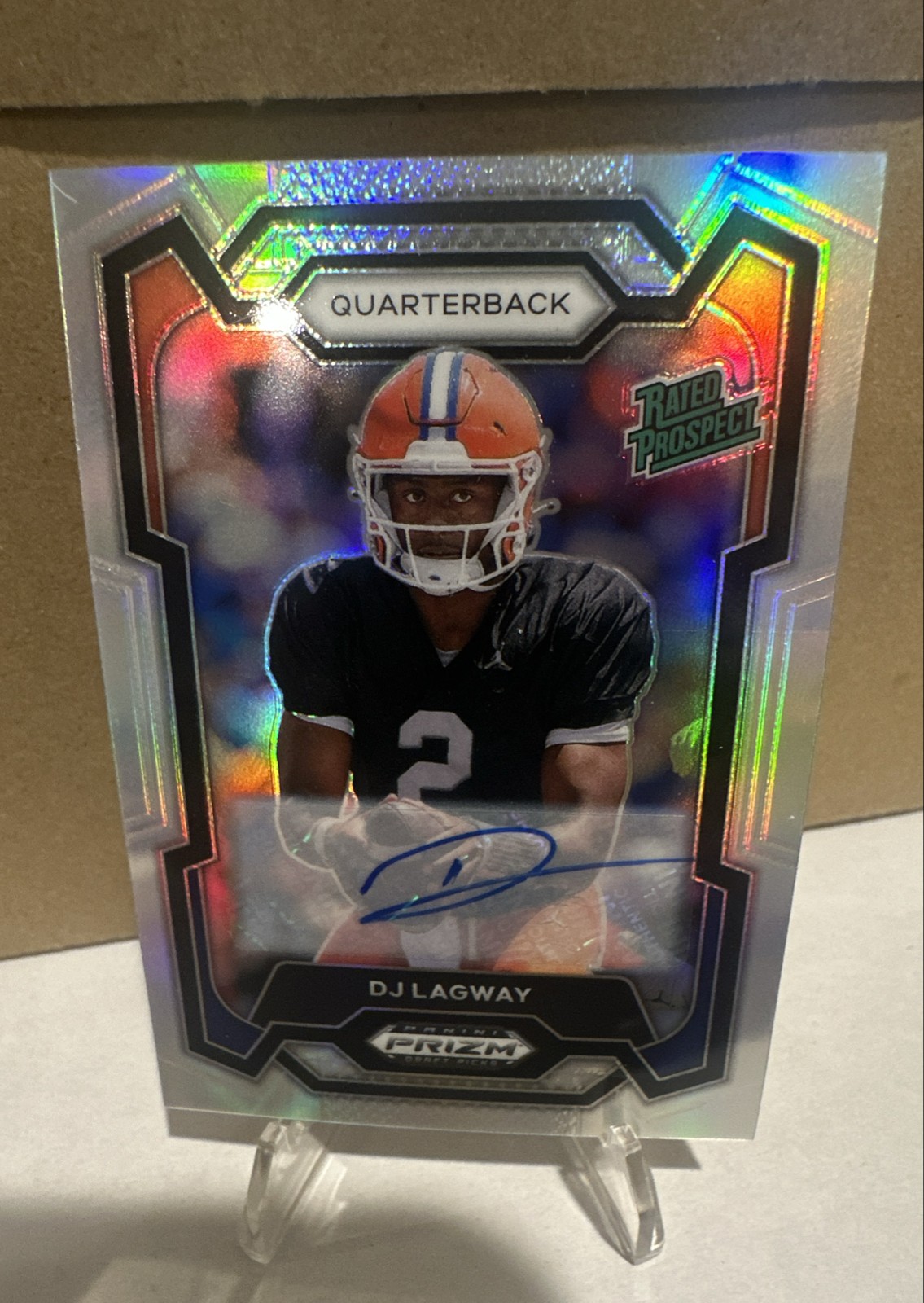 2024 Panini Prizm Draft Picks - DJ Lagway #182 Silver Prizm Autographs (AU, RC)