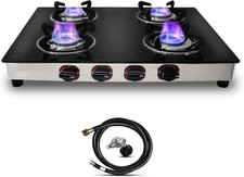 Propane Gas Stove - Four Burner, Stainless St...