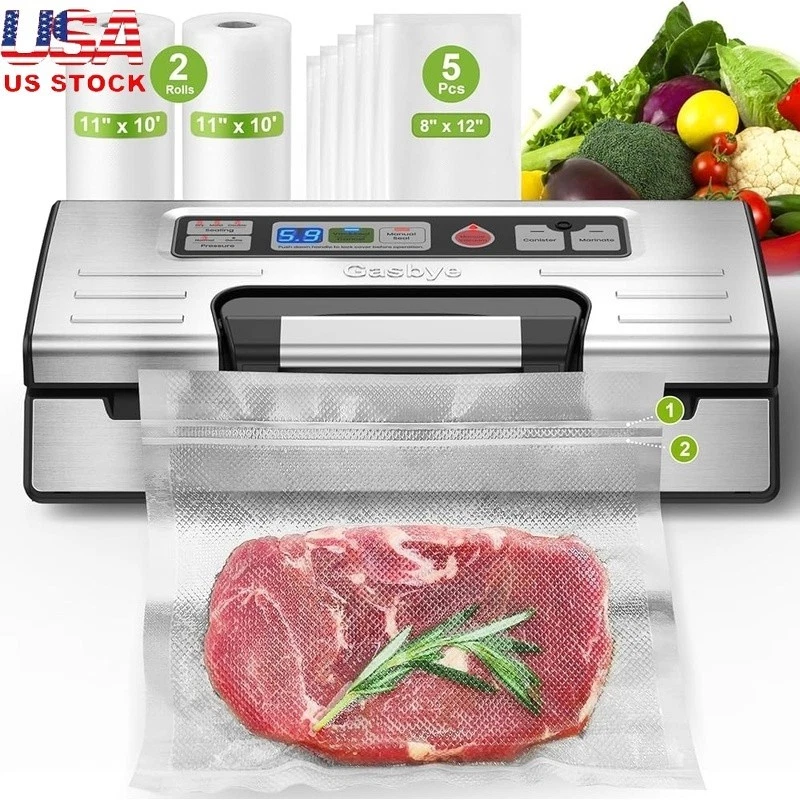 Vacuum Sealer Machine Dual Heat Seal 95kPa Power Suction Starter Kit Bags New
