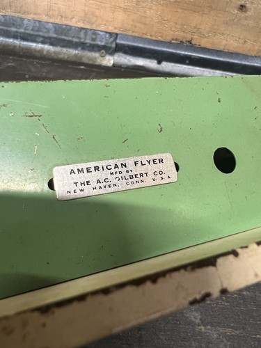Vintage American Flyer AC Gilbert modellino treno cartellone espositore - Foto 5 di 8