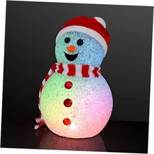  Color Changing LED Snowman Light Up Decoration Lighted Christmas Table 
