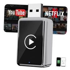 Wireless CarPlay Adapter with Screen Mirroring for Any Apps (YouTube/N 