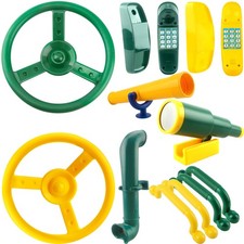 11 Pcs Playground Swing Set Accessories Plastic Pirate Steering Wheel with Sa...
