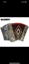 Rossetti 3112 GCF Sol 31 Button Diatonic Accordion - Grey with Strap and Case
