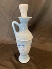 Vintage 1961 Jim Beam Decanter Blue/White Milk Glass Aristotle Plato Socrates