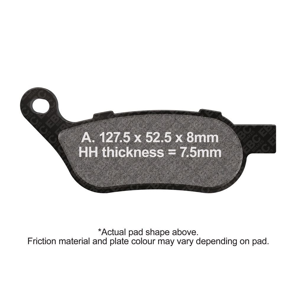 EBC HH Brake Pad Rear Right Harley Davidson Dyna FXDCi Superglide Custom 2005-07