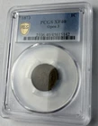 1873 INDIAN HEAD CENT OPEN 3 PCGS XF40 GOLD SHIELD