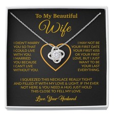 To My Wife Necklace, Christmas Gifts For Women, Anniversary Gift For Wife