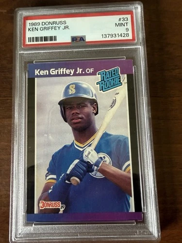 1989 Donruss Ken Griffey Jr. Rookie RC #33 PSA 9 Mint HOF Seattle Mariners