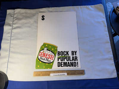 Vintag Store Advertising Poster Genesee Bock Beer by Popular Demand Rochester NY