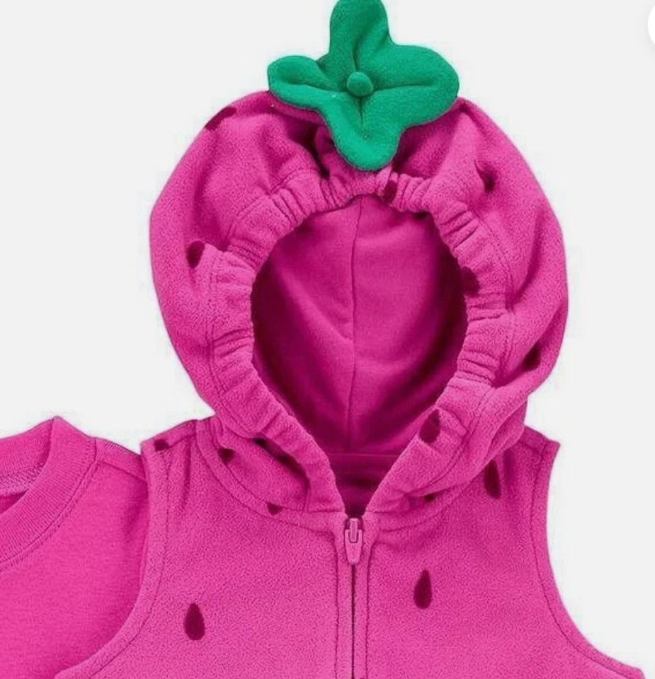 Carter's Baby Strawberry Halloween Costume 12 Months Tights Fruit - Image 3 of 4