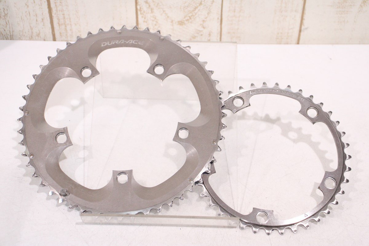新品 正規品!! Shimano DURA-ACE 10s 130mm BCD 5-Arm 52/39T Set Chainring チェーンリング