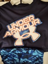 Boys Kids Youth Under Armour shorts Shirt Set NEW Size 4 Midnight Navy