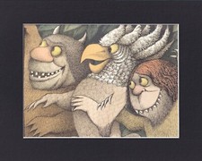 8X10" Matted Print Art Picture: Where the Wild Things Are, Maurice Sendak