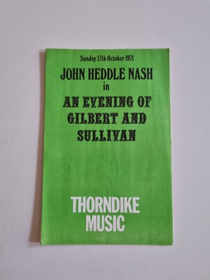 Ein Abend von Gilbert und Sullivan John Heddle Nash 