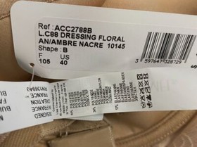 $145 Lise Charmel Women's Beige Floral Full Coverage Underwire Bra Size 40B