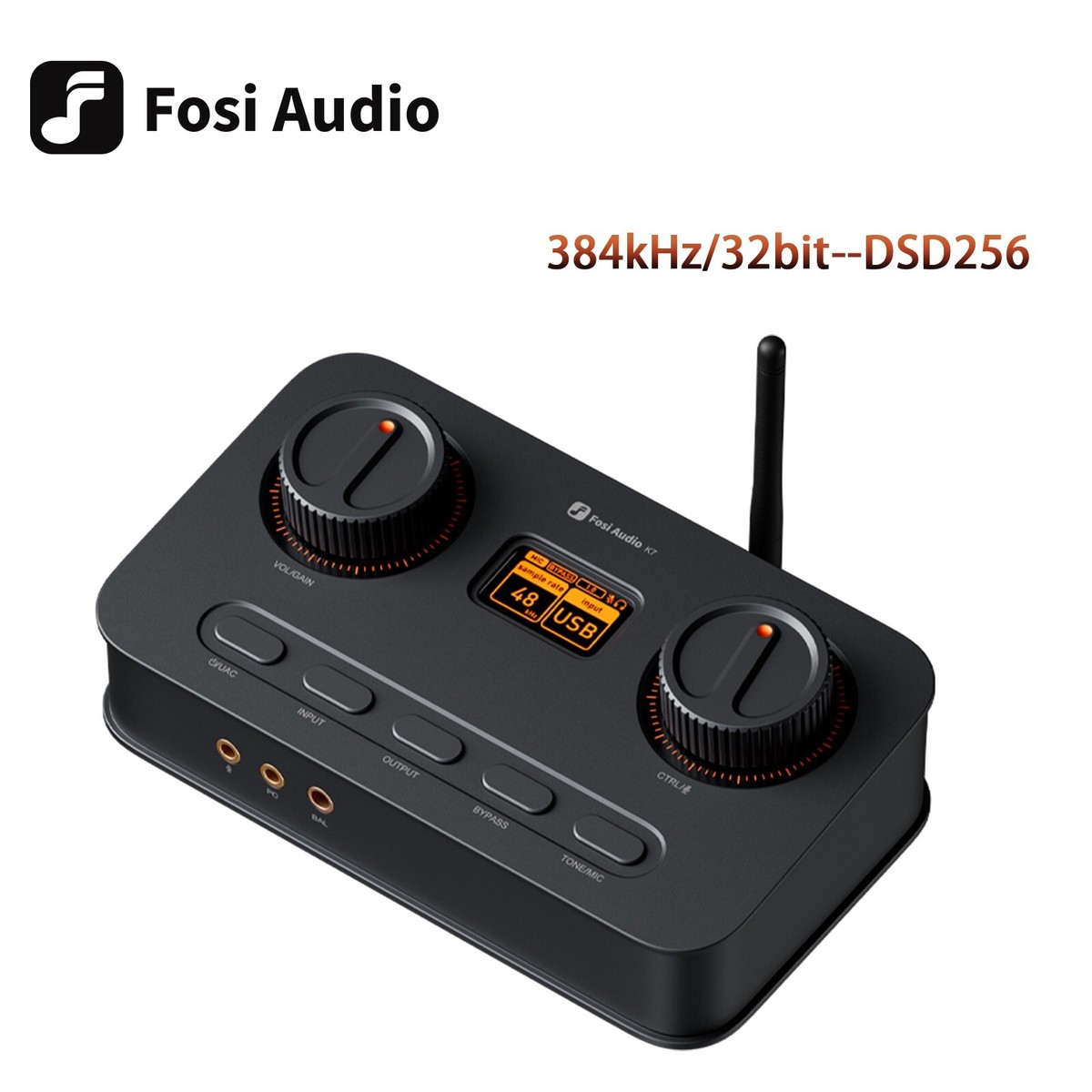 Fosi Audio K7 DAC Headphone Amp Desktop USB C Digital to Analog