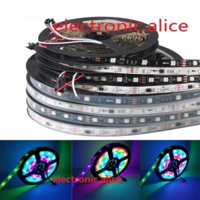 DC12V WS2811 5050 RGB LED Strip 150 300Leds Individual Addressable White/B 1m/5m