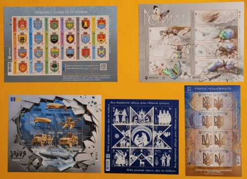 Ukraine 2024 year, COMPLETE Full Set of Ukrainian stamps + Booklet Coats of arms - Picture 2 of 8