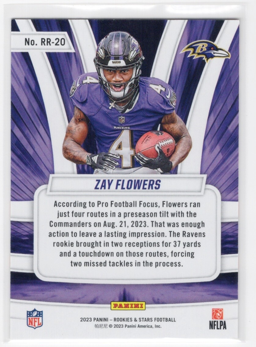 2023 Panini Rookies & Stars Orange Zay Flowers #/125 Rookie Card