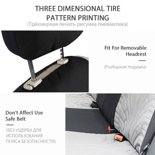 Universal Auto Seat Covers Car Truck SUV Van 5 Seater Front Rear Protector Kit - Picture 11 of 12