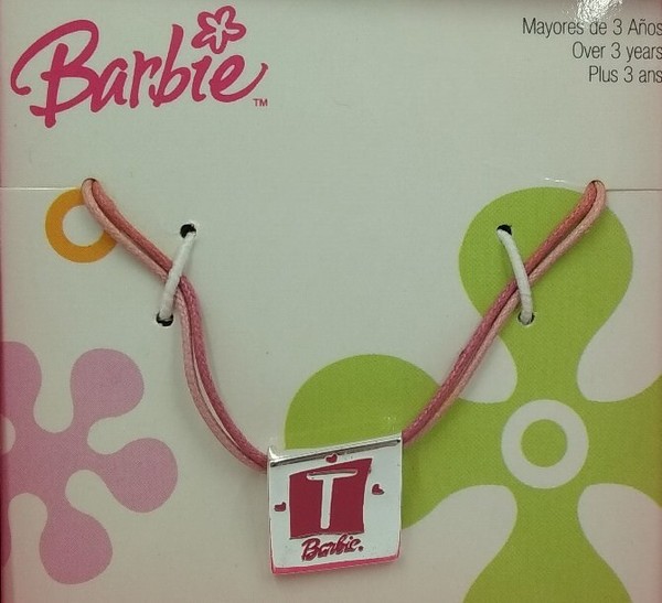 Collar para niñas Barbie en plata de ley con letra T