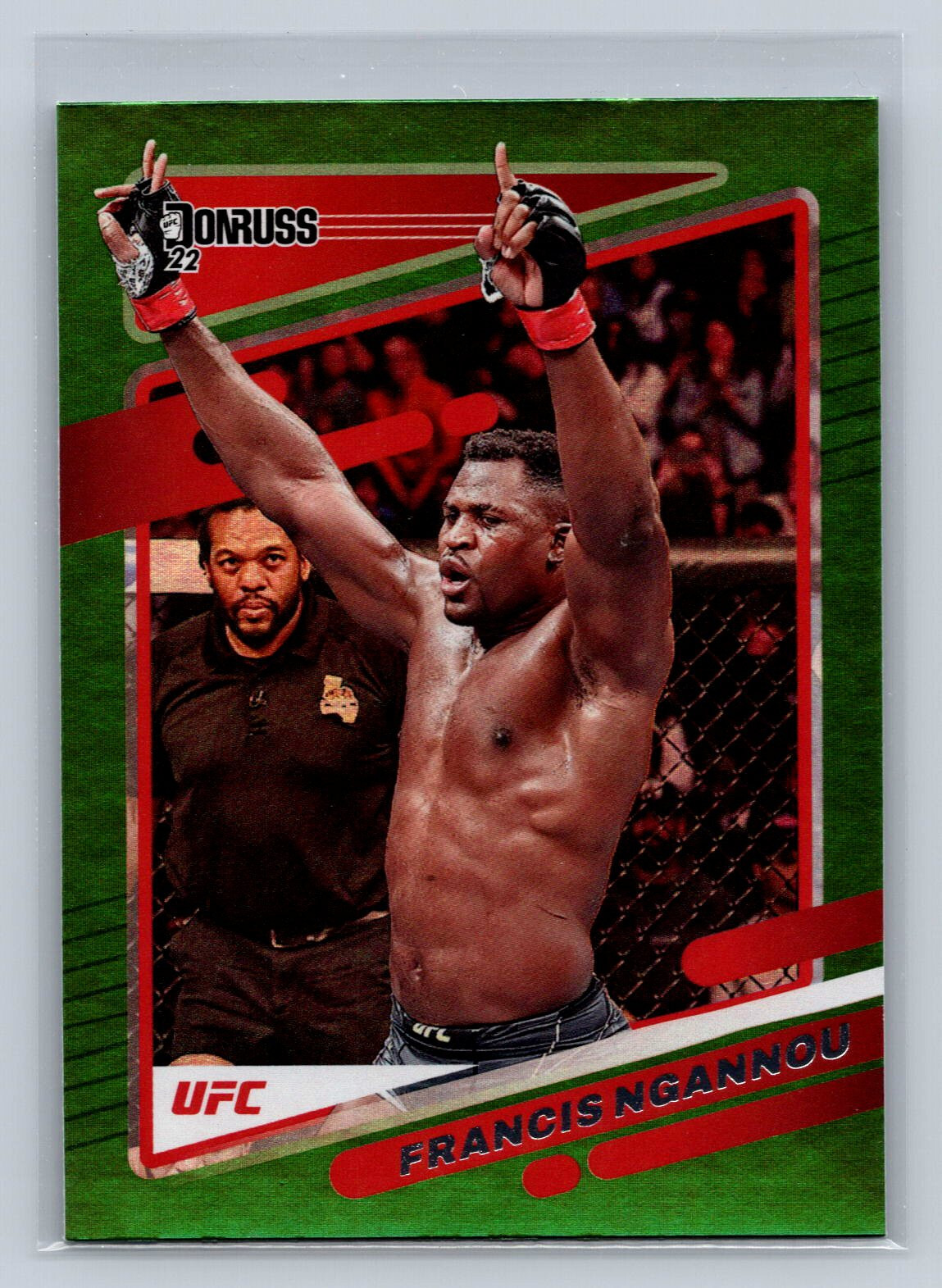 2022 Panini Donruss UFC #39 Francis Ngannou Green Flood Heavyweight
